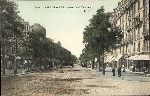Ak Paris XVII., Avenue des Ternes, Geschäfte