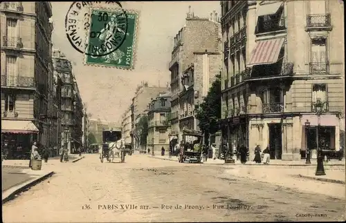Ak Paris XVII, Rue de Prony, Rue Jouffroy