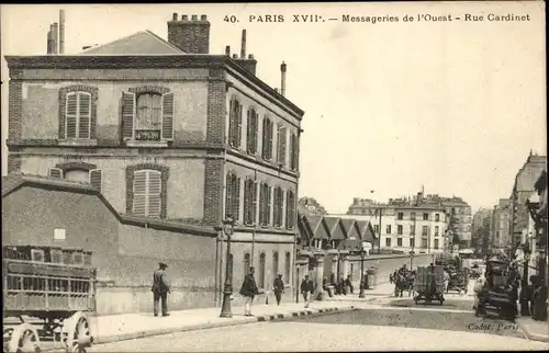 Ak Paris XVII, Messageries de l’Ouest, Rue Cardinet