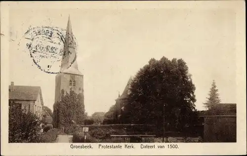 Ak Groesbeek Gelderland, Protestantische Kirche