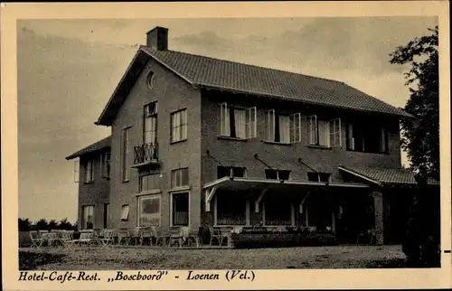 Ak Loenen op de Veluwe Gelderland, Hotel Café Restaurant Boschoord