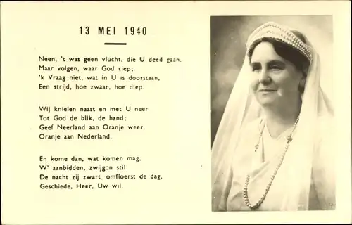 Ak Königin Juliana der Niederlande, Portrait, Krone, Perlen