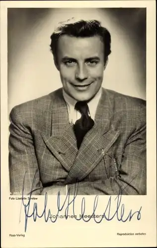 Ak Schauspieler Johannes Heesters, Ross Verlag A 3352 1, Autogramm