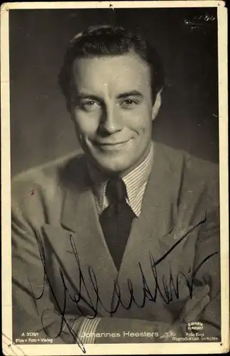 Ak Schauspieler Johannes Heesters, Portrait, Bavaria Film A 3570/1, Autogramm