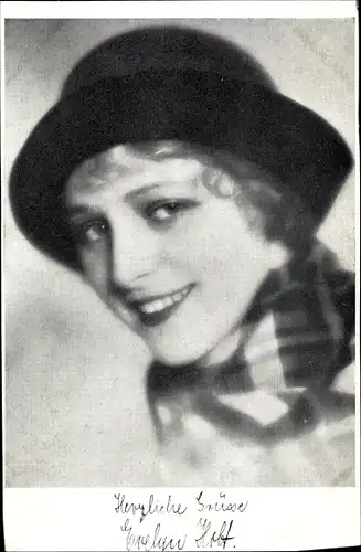 Ak Schauspielerin Evelyn Holt, Portrait, Hegewald-Film, Autogramm