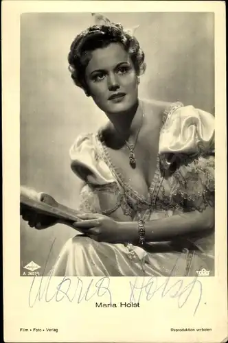 Ak Schauspielerin Maria Holst, Portrait, Autogramm