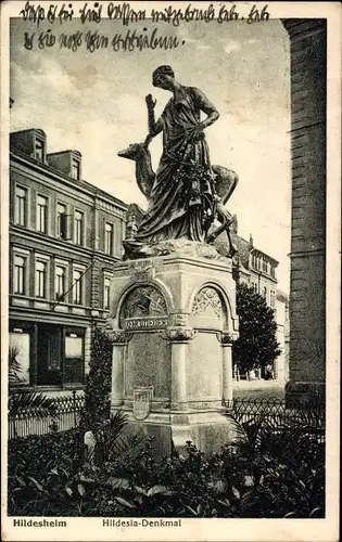 Ak Hildesheim in Niedersachsen, Hildesia-Denkmal, Gebäude