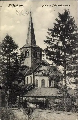 Ak Hildesheim in Niedersachsen, Godehardikirche