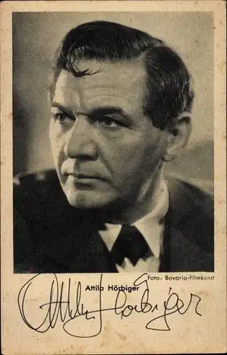 Ak Schauspieler Attila Hörbiger, Portrait, Autogramm