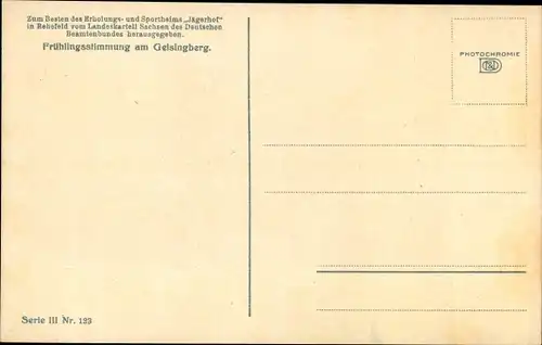 Ak Altenberg im Osterzgebirge, Geisingberg, Frühlingsstimmung