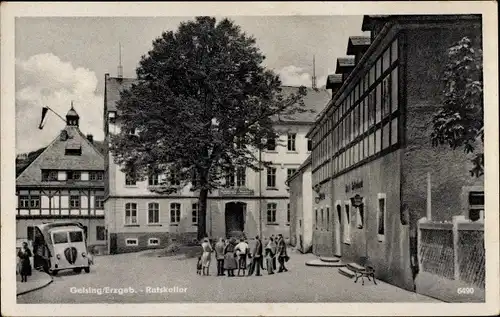 Ak Geising Altenberg im Erzgebirge, Ratskeller