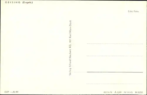Ak Geising Altenberg im Erzgebirge, Totalansicht