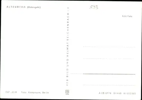 Ak Altenberg im Erzgebirge, Panorama