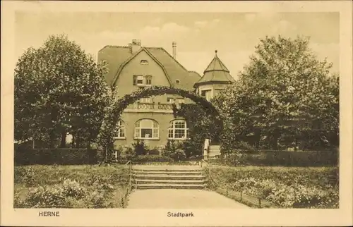 Ak Herne im Ruhrgebiet, Stadtpark