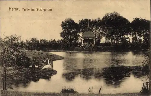 Ak Herne im Ruhrgebiet, Stadtgarten