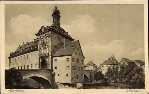 Ak Bamberg in Oberfranken, Rathaus