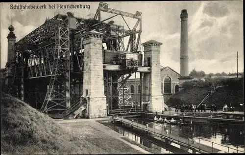 Ak Oberwiese Waltrop Ruhrgebiet, Schiffshebewerk Henrichenburg