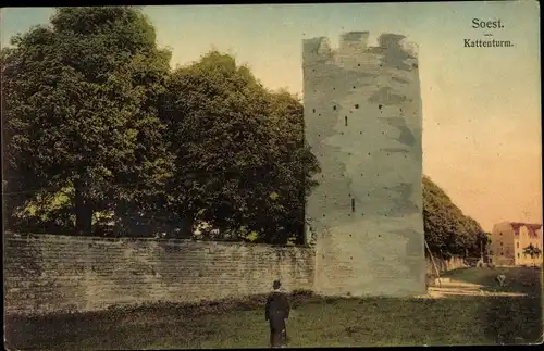 Ak Soest in Westfalen, Kattenturm