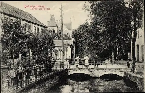 Ak Bad Lippspringe in Westfalen, Jordan, Brücke