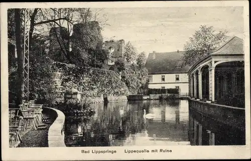 Ak Bad Lippspringe in Westfalen, Lippequelle, Ruine