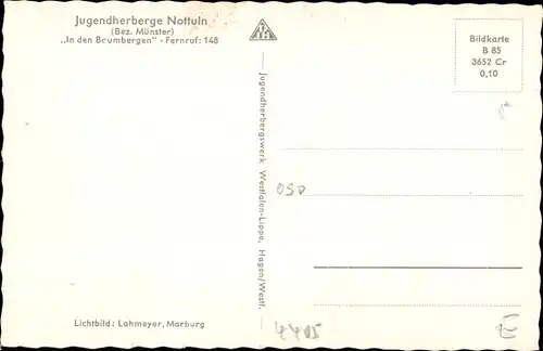 Ak Nottuln in Westfalen, Jugendherberge, In den Baumbergen