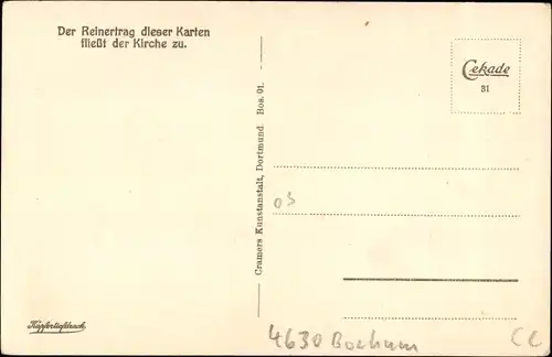 Ak Bochum Stiepel, Kirche, Gnadenaltar der Gottesmutter