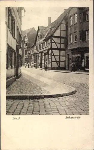 Ak Soest in Westfalen, Brüderstraße, Fachwerkhaus