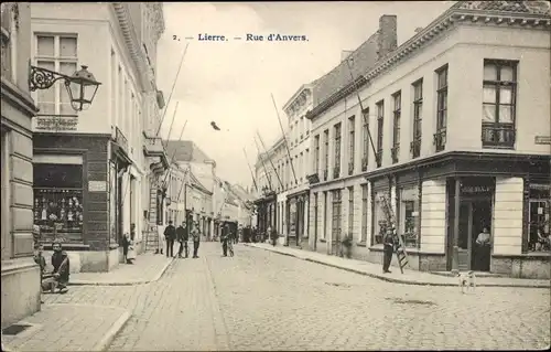 Ak Lier Lier Flandern Antwerpen, Rue de Antwerp