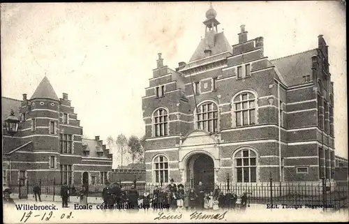 Ak Willebroeck Willebroek Flandern Antwerpen, Städtische Schule für Mädchen