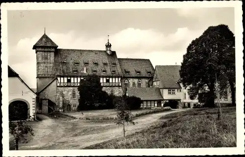 Ak Katlenburg Lindau in Niedersachsen, Schlosskirche, Schule