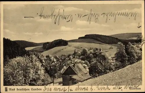 Ak Altenau Clausthal Zellerfeld im Oberharz, Totalansicht, Mühlenberg