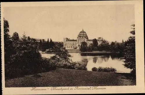 Ak Hannover in Niedersachsen, Maschpark, Provinzial Museum
