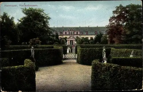 Ak Hannover in Niedersachsen, Herrenhausen, Statuen