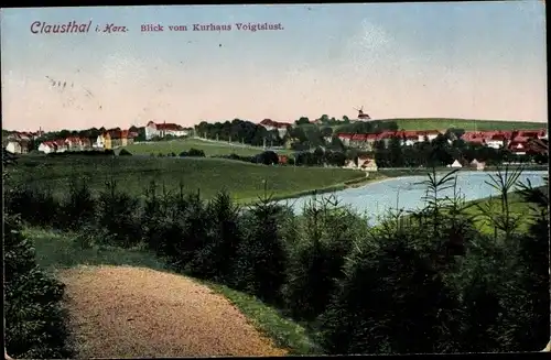 Ak Clausthal Zellerfeld im Oberharz, Totalansicht, Kurhaus Voigtslust