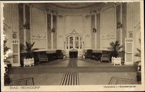 Ak Bad Nenndorf an der Weser, Vestibül, Badehaus