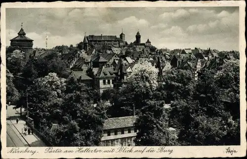 Ak Nürnberg in Mittelfranken, Hallertor, Burg
