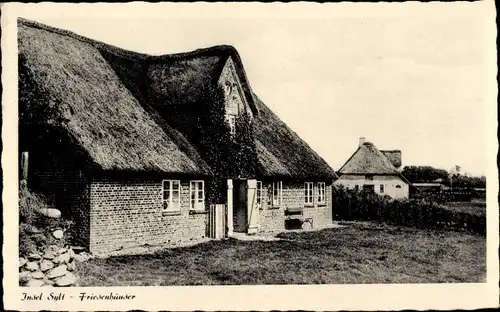 Ak Insel Sylt in Nordfriesland, Friesenhäuser