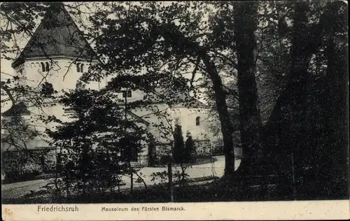 Ak Friedrichsruh Aumühle im Herzogtum Lauenburg, Mausoleum des Fürsten Bismarck