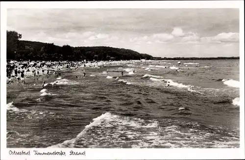 Ak Ostseebad Timmendorfer Strand in Holstein, Strand, Brandung, Badegäste