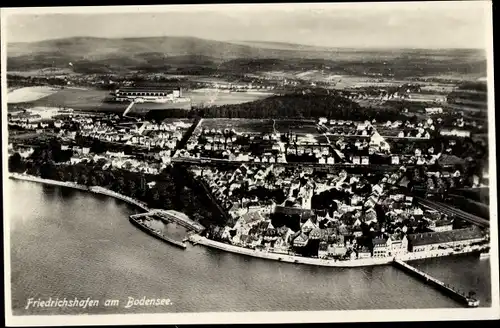 Ak Friedrichshafen am Bodensee, Fliegeraufnahme