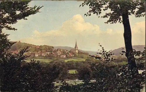 Ak Oerlinghausen in Lippe, Durchblick zum Ort