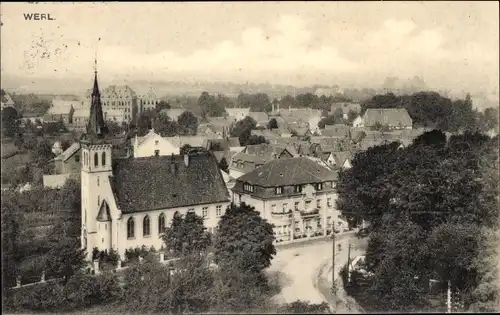 Ak Werl in Westfalen, Teilansicht, Kirche