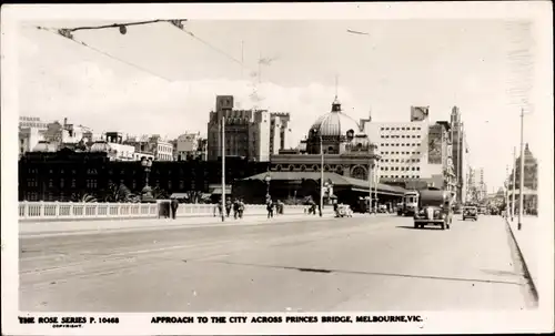 Ak Melbourne Australien, Princes Bridge