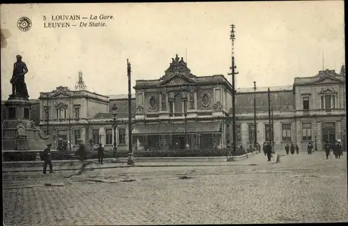 Ak Leuven Leuven Flämisch-Brabant, La Gare