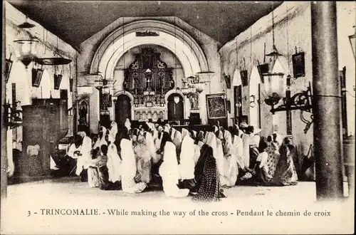 Ak Trincomalee Sri Lanka, Während des Kreuzweges, Während des Kreuzweges
