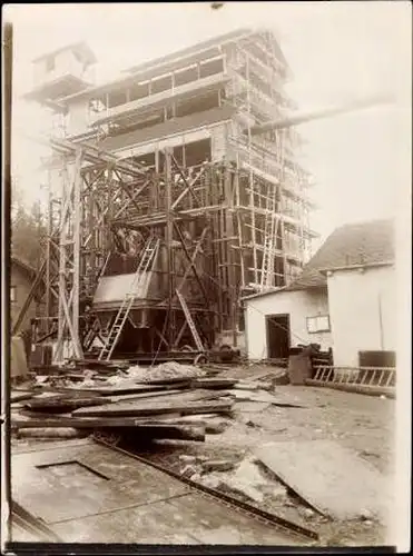 8 alte Fotos Gaswerkbau der Firma Didier, diverse Ansichten