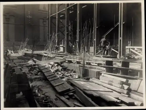 Foto Hamburg Mitte Grasbrook, Gaswerk im Bau, Baustelle, Firma Didier 1928