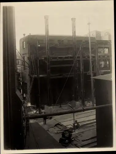Foto Hamburg Mitte Grasbrook, Gaswerk im Bau, Baustelle, Firma Didier 1928