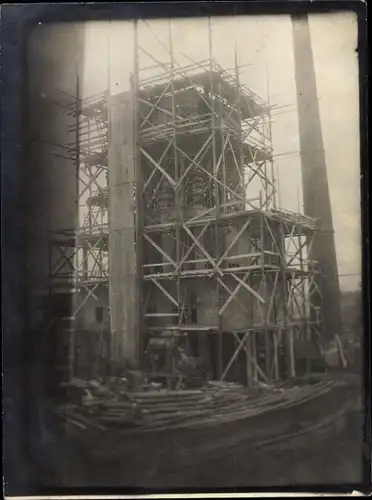 Foto Altenburg in Thüringen, Gaswerk im Bau, Baustelle, Firma Didier, 1926