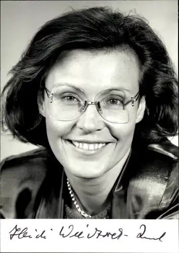 Ak Heidemarie Wieczorek-Zeul, Politikerin, Portrait, Autogramm